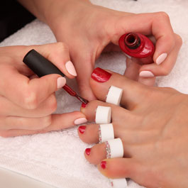 Women Getting a Pedicure